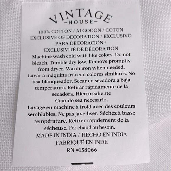 4 Vintage House 100% Cotton Napkins 4 Trim A Home Silver Tree Napkin Rings. Lot - Picture 5 of 9